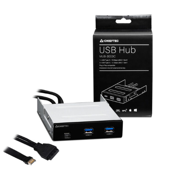 CHIEFTEC MUB-3003C 3.5" 2xUSB 3.0 + 1xUSB Type-C Front Panel
