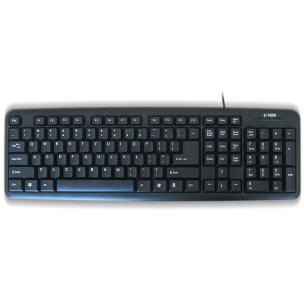 ETECH E-5050 PS/2 US crna tastatura